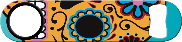 Day Of The Dead Sugar Skulls Custom Bottle Opener Back