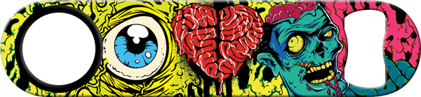 Eye Heart Zombies Custom Bottle Opener Front