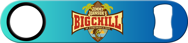 Jimmy Johnsons Big Chill Standard Custom Bottle Opener Front