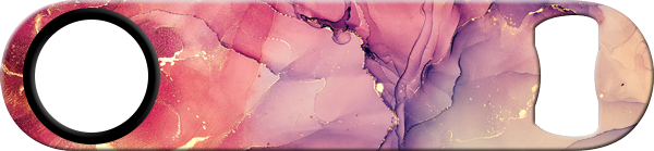 Marble Sparkle Magenta Standard Custom Bottle Opener Back