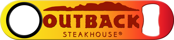 Outback Steakhouse Standard Custom Bottle Opener Front