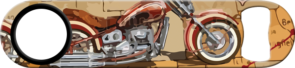 Route 66 Custom Bottle Opener Back