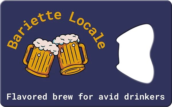 Bariette Locale Business Card Bottle Opener Front