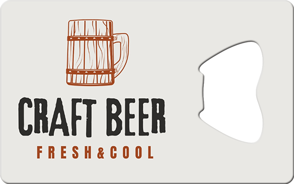 Craft Beer Business Card Bottle Opener Front
