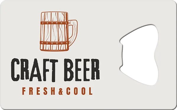 Craft Beer Business Card Bottle Opener Front