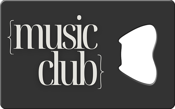 Music Club Business Card Bottle Opener Front