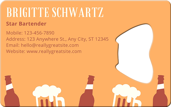 The Union Club Bar Business Card Bottle Opener Front