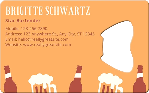 The Union Club Bar Business Card Bottle Opener Front
