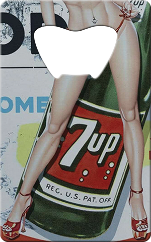 7up Vintage Card Bottle Opener Back