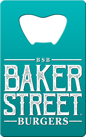 Baker Street Burgers Card Bottle Opener Front