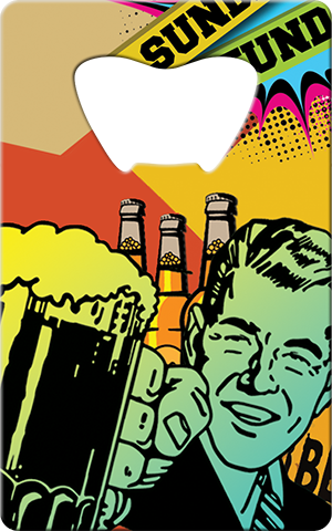 Sunday Funday Card Bottle Opener Back