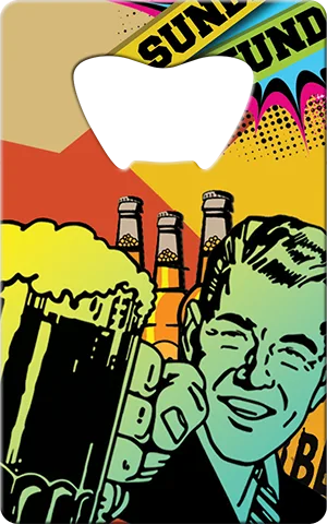 Sunday Funday Card Bottle Opener Back