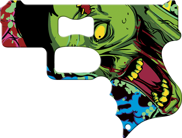 Eye Heart Zombies Gun Bottle Opener Back