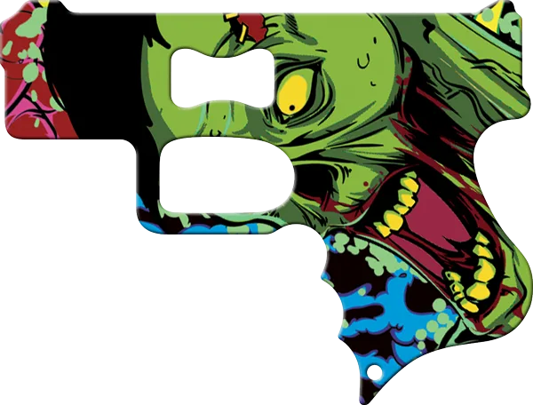 Eye Heart Zombies Gun Bottle Opener Back