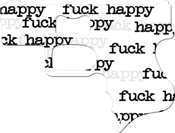 Fuck Happy Gun Bottle Opener Back