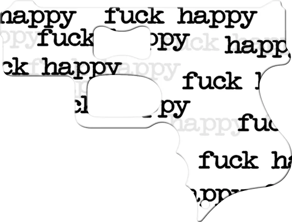 Fuck Happy Gun Bottle Opener Back