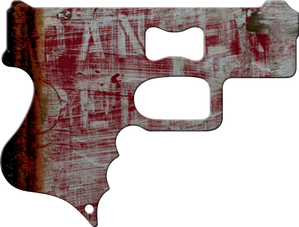 Red Danger Gun Bottle Opener Front