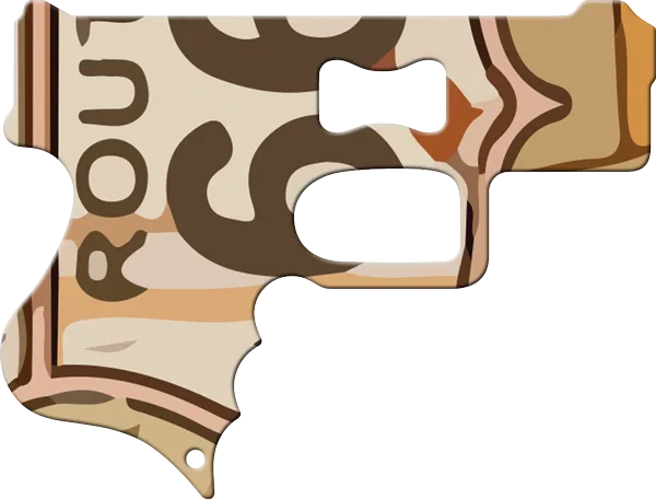 Route 66 Gun Bottle Opener Front