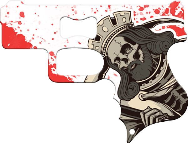 Royal Skulls Gun Bottle Opener Back