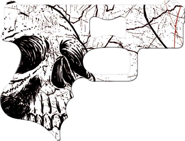 Skull Chaos Gun Bottle Opener Front