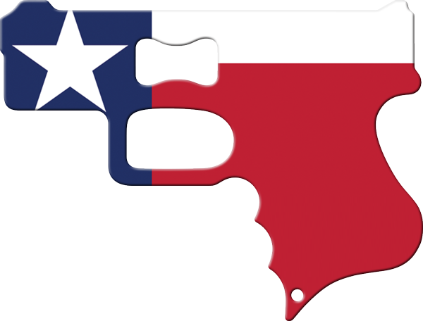 Texas Flag Gun Bottle Opener Back