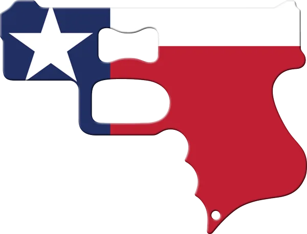 Texas Flag Gun Bottle Opener Back