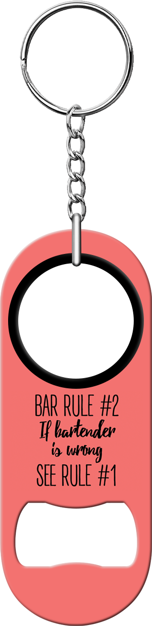 Bar Rules Mini Bottle Opener Back