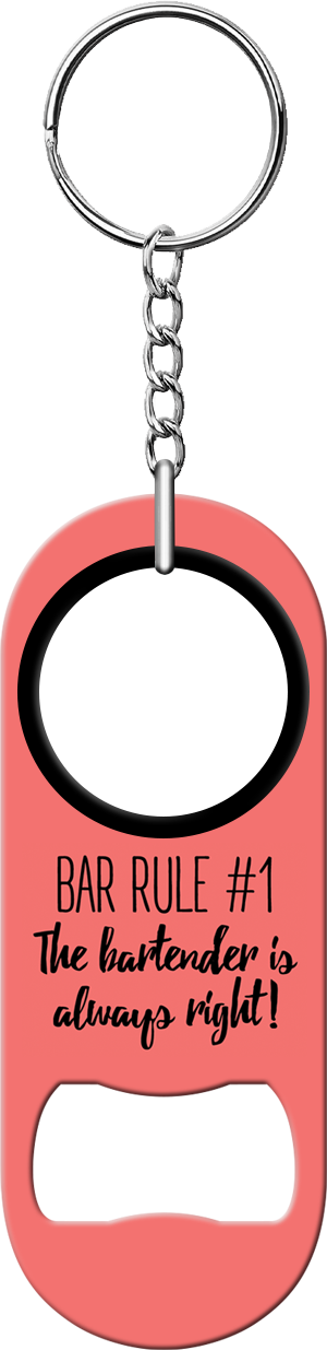 Bar Rules Mini Bottle Opener Front