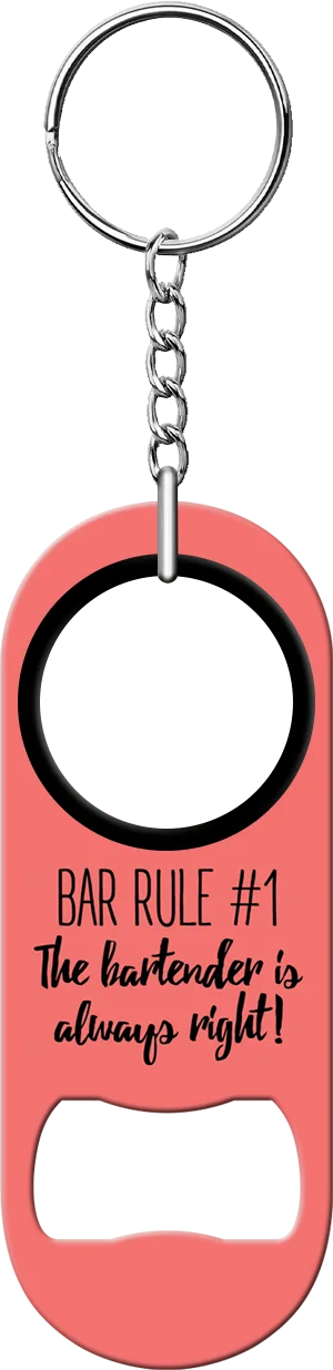 Bar Rules Mini Bottle Opener Front
