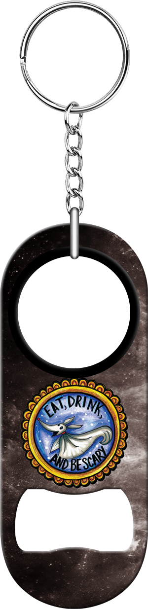 Eat Drink Be Scary Mini Bottle Opener Back