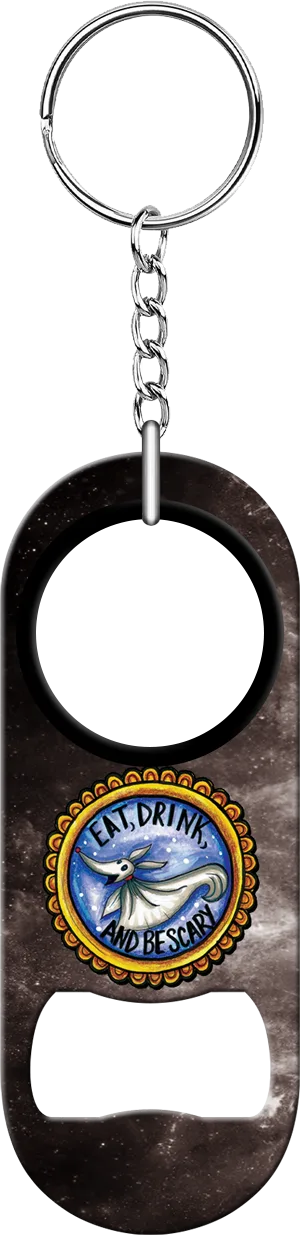 Eat Drink Be Scary Mini Bottle Opener Back