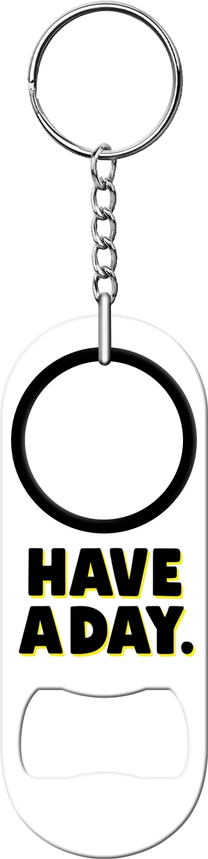 Have A Day Smiley Bartender Mini Bottle Opener Back