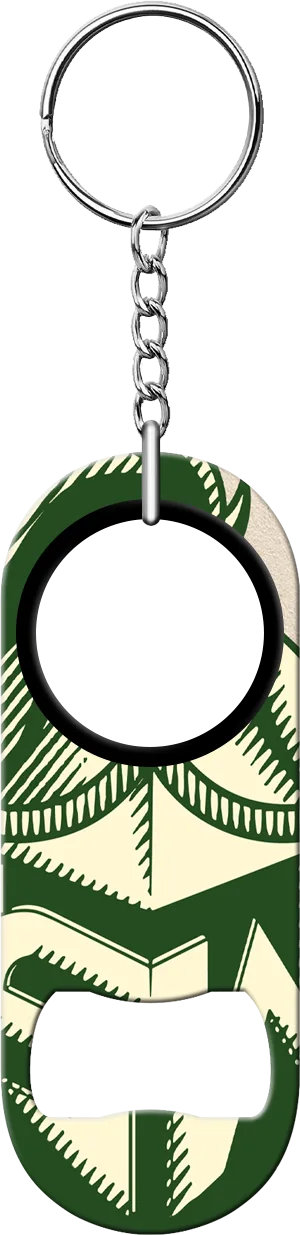 Summit Green Shot Whiskey Bartender Mini Bottle Opener Front