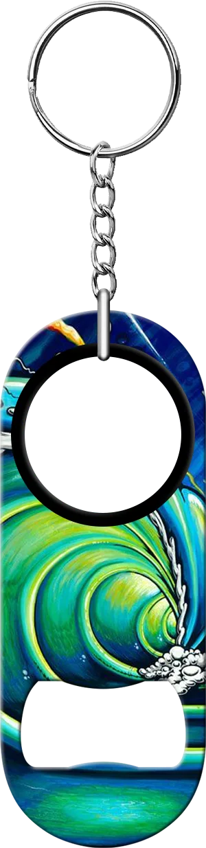 Sunrise Surfer Mini Bottle Opener Back
