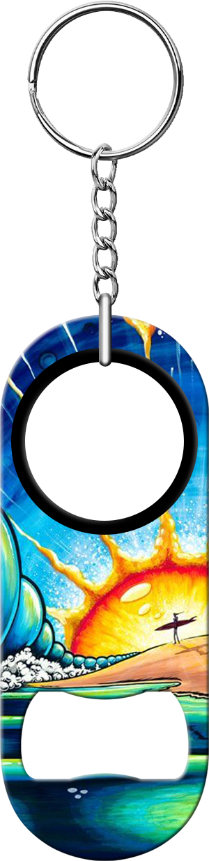 Sunrise Surfer Mini Bottle Opener Front