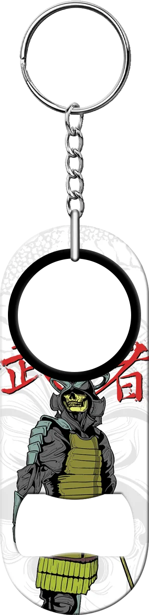Undead Samurai Bartender Mini Bottle Opener Front