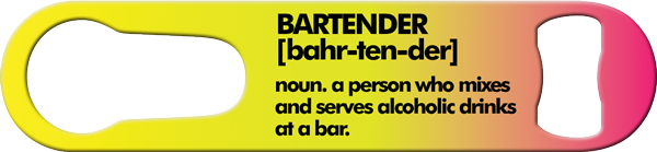 Bartender Confused Pour Spout Remover Custom Bottle Opener Front