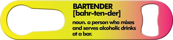 Bartender Confused Pour Spout Remover Custom Bottle Opener Front
