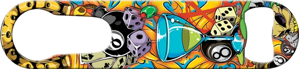 Getting Lucky Casino Pour Spout Remover Custom Bottle Opener Back