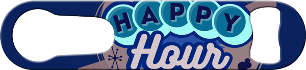 Happy Hour Bartender Pour Spout Remover Custom Bottle Opener Back