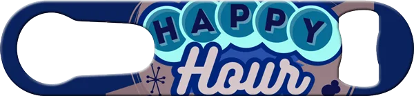 Happy Hour Bartender Pour Spout Remover Custom Bottle Opener Back
