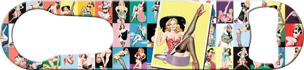 Pinup Girls Bartender Pour Spout Remover Custom Bottle Opener Front