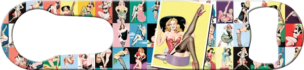 Pinup Girls Bartender Pour Spout Remover Custom Bottle Opener Front