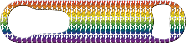 Rainbow Pride Love Bartender Pour Spout Remover Custom Bottle Opener Back