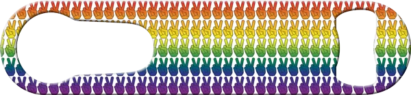 Rainbow Pride Love Bartender Pour Spout Remover Custom Bottle Opener Back