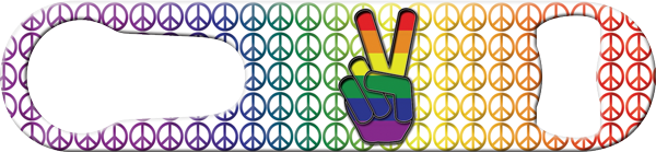 Rainbow Pride Love Bartender Pour Spout Remover Custom Bottle Opener Front