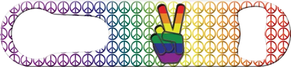 Rainbow Pride Love Bartender Pour Spout Remover Custom Bottle Opener Front
