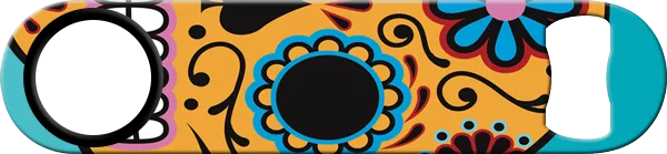 Day Of The Dead Sugar Skulls Custom Bottle Opener Back