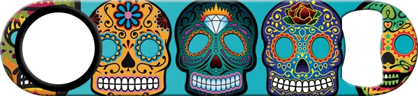 Day Of The Dead Sugar Skulls Custom Bottle Opener Front