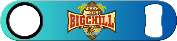 Jimmy Johnsons Big Chill Standard Custom Bottle Opener Front
